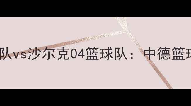 图片 广州富力篮球队vs沙尔克04篮球队：中德篮球巅峰对决全1