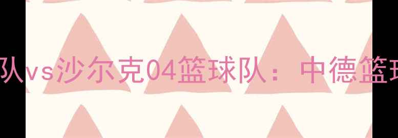 图片 广州富力篮球队vs沙尔克04篮球队：中德篮球巅峰对决全2