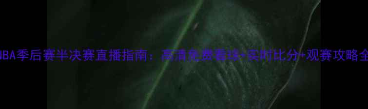 图片 🔥NBA季后赛半决赛直播指南：高清免费看球+实时比分+观赛攻略全🔥