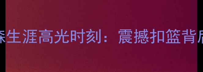 图片 NBA火箭队安德森生涯高光时刻：震撼扣篮背后的故事与数据1