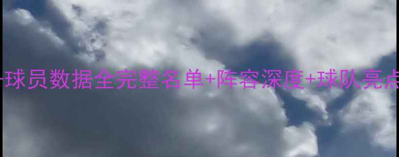 图片 赛季NBA球队名单+球员数据全完整名单+阵容深度+球队亮点（附交易趋势）1