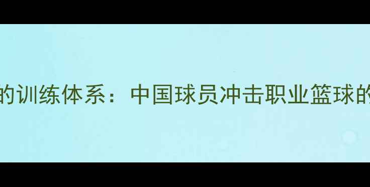 图片 马龙未进NBA前的训练体系：中国球员冲击职业篮球的五大关键阶段2