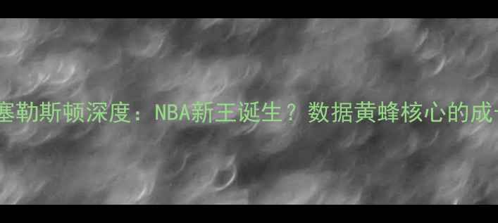 图片 🔥科林·塞勒斯顿深度：NBA新王诞生？数据黄蜂核心的成长密码🔥1